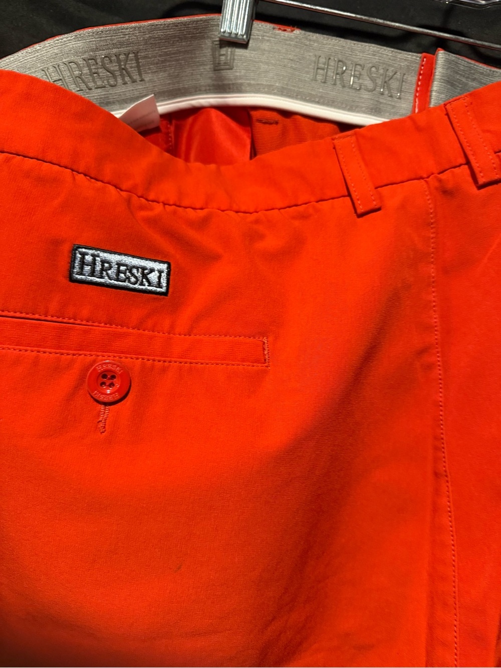 Hreski Men's Athletic Shorts - Bright Orange